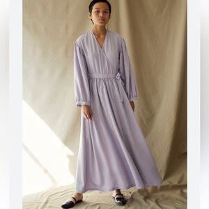 Selva Negra Anita Long Sleeve Wrap Dress Lavender Size 8
